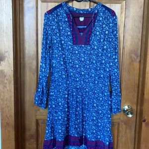 Gap Long Sleeve Tie at Waist Dress